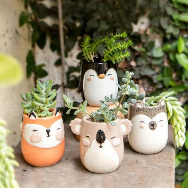 Producto - Maceta de ceramica Animalitos