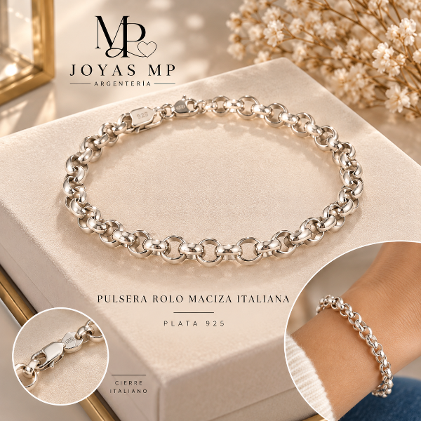 Producto - Pulsera maciza rolo italiana