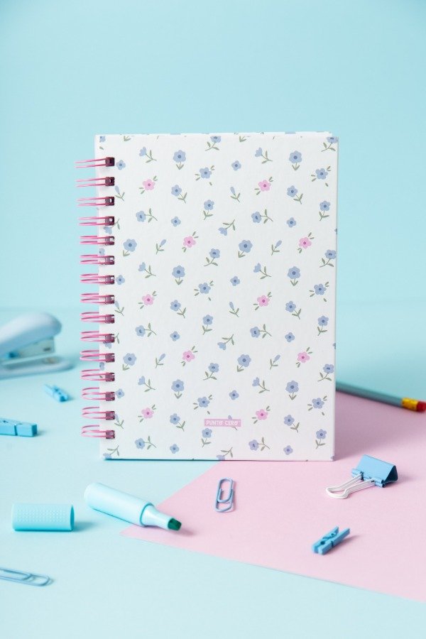 Producto - Agenda Cuaderno A5 FLORECITAS