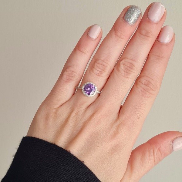Producto - Anillo círculo violeta