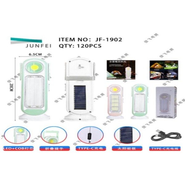 Producto - Luz Emergencia Recargable USB O Solar 34