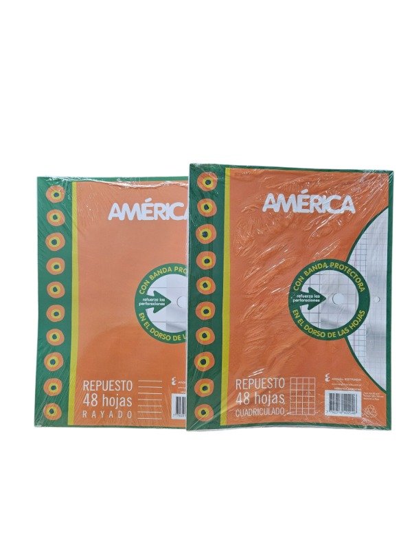 Producto - Repuesto hojas América x 48