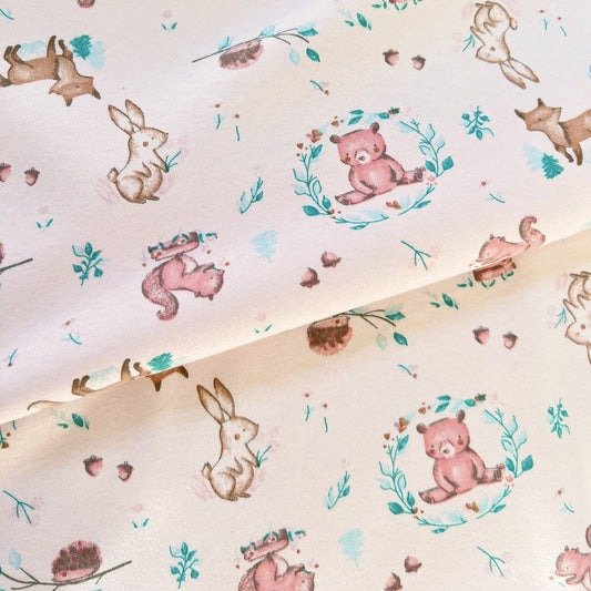 Producto - Interlock Oso conejo y lobo rosa xkg