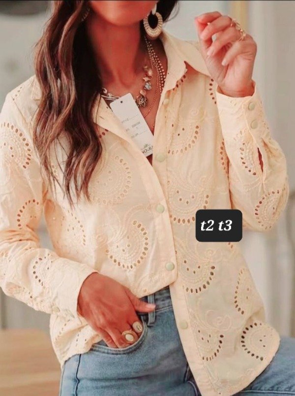 Producto - LINEA SABRY Camisa Brodery de Algodón