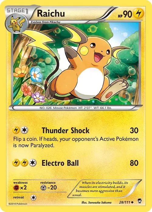 Producto - Raichu - 28/111 - Furious Fists