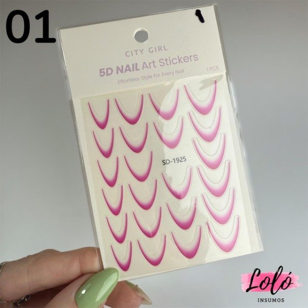 Producto - Deco Stickers Francesitas Rosa - City Girl 01 al 04 (escoger color)