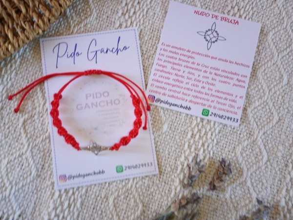 Producto - Pulsera roja trenzada Nudo de Brujas