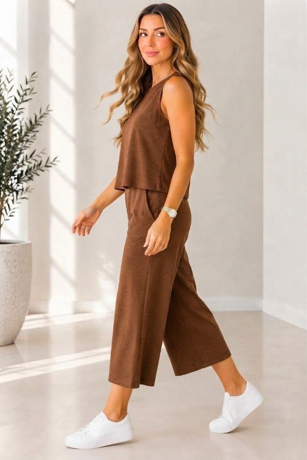 Producto - Conjunto de Lino Remera sin Mangas - 5