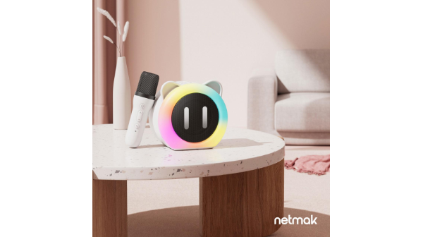 Producto - Parlante 1.0 portable diseño gatito -5w -bluetooth -karaoke -c/2 micrófonos - 1