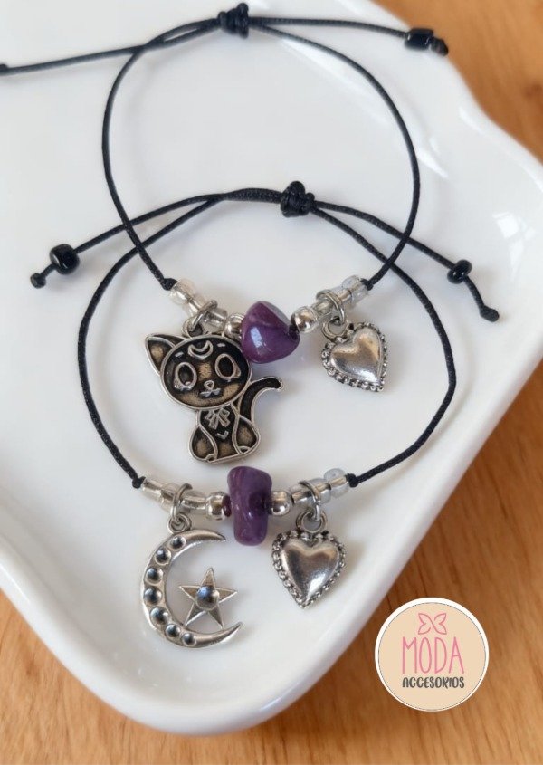 Producto - Pulseras de agata violeta X2