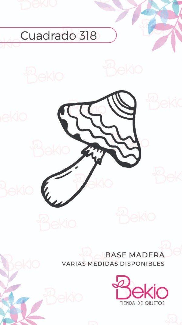 Producto - Sello Cuadrado 318 - Hongo Fungi