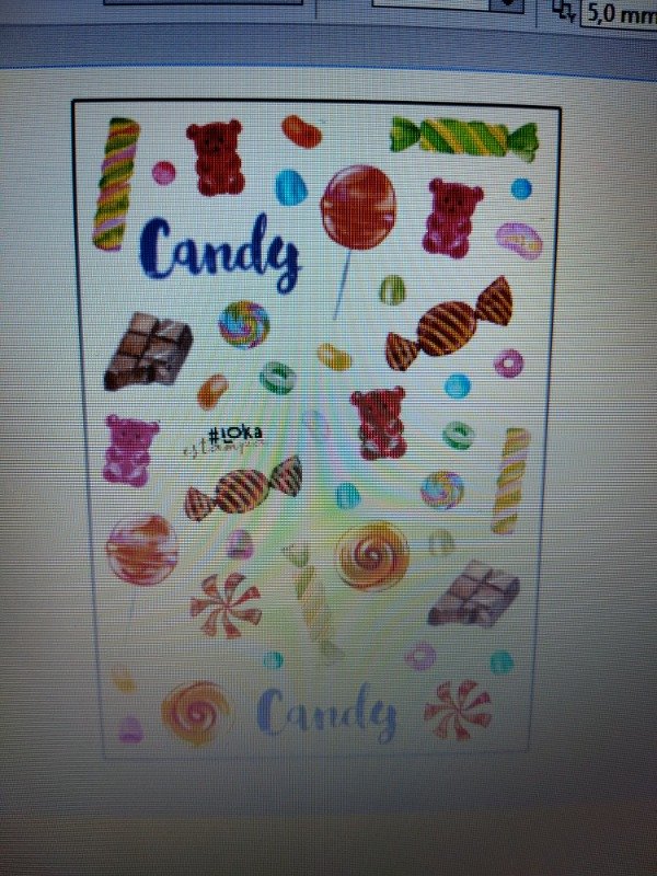 Producto - Termotransferibles 20x29cm Candy #1