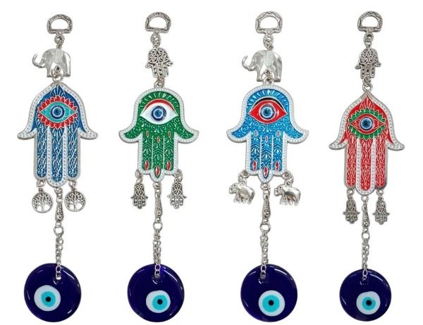 Producto - Colgante ojo turco mano esmaltada vs colores 23cm