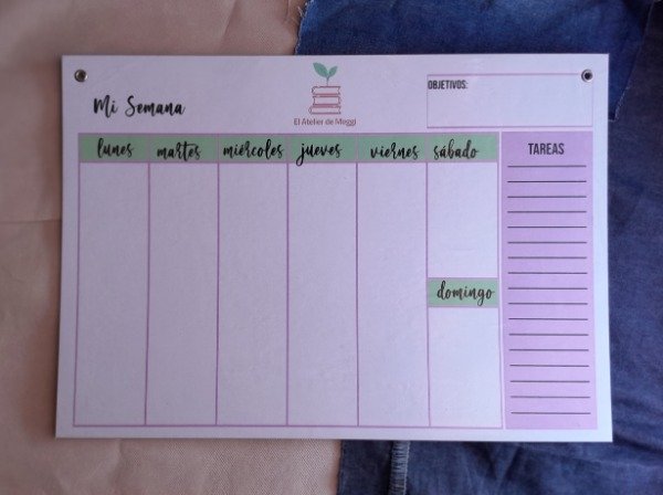 Producto - Pizarra semanal