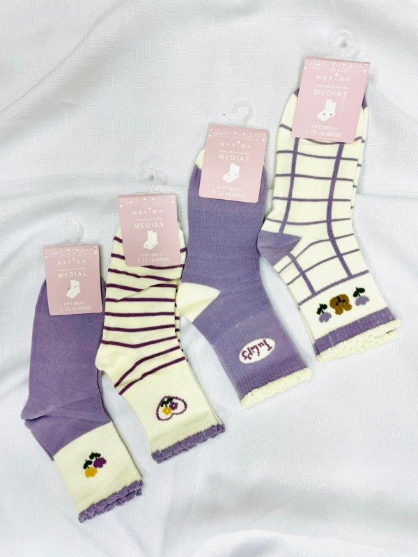 Producto - Art. M6121 -MAXIMA- Docena Media Algodón de Niña