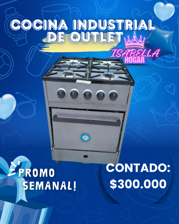 Producto - COCINA INDUSTRIAL 4 HORNALLAS DE OUTLET