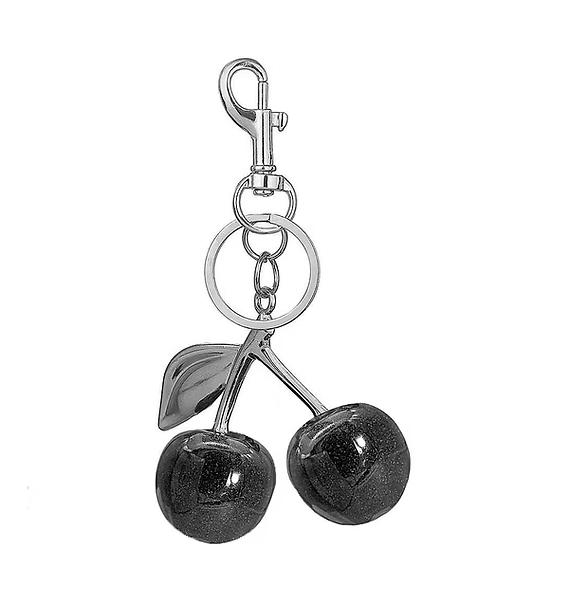 Producto - Charm Cherry negro plateado