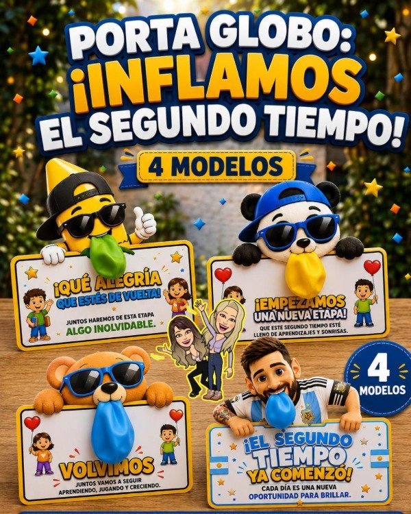 Producto - PORTA GLOBO. INFLAMOS EL SEGUNDO TIEMPO