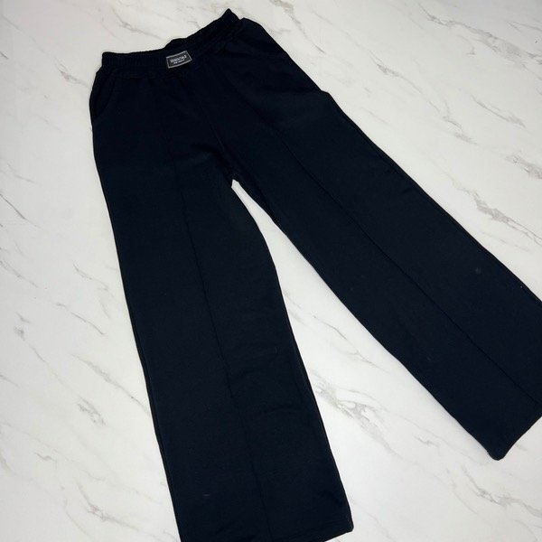 Producto - Pantalón palazzo viscosa frizada negro