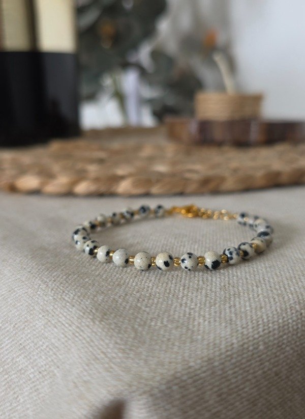 Producto - Pulsera Jaspe Dalmata 4mm - 1