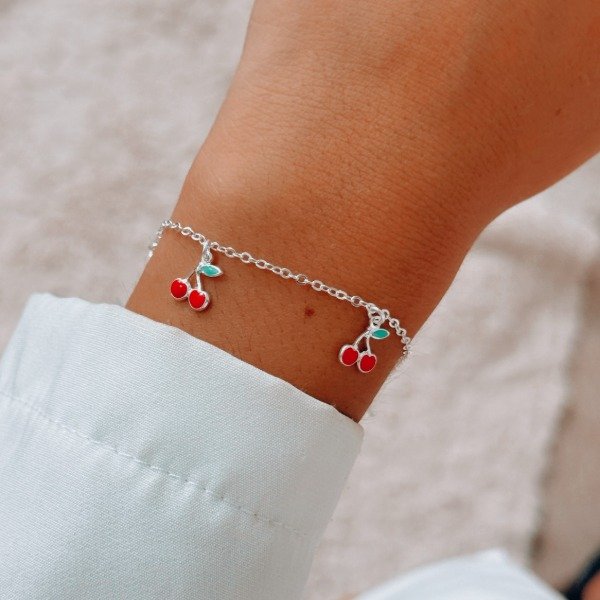 Producto - Pulsera Laminada Cereza Plata 925