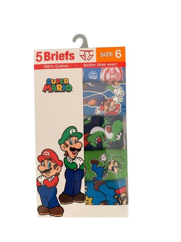 Producto - Calzoncillos x5 Mario talle 6