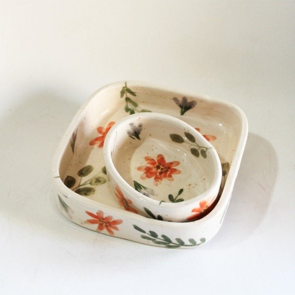 Producto - SET BANDEJA + DIP "enflorecer"