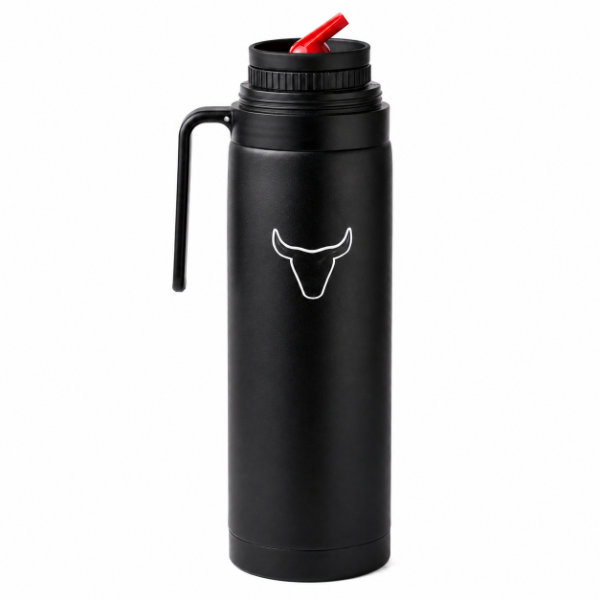 Producto - TERMO TORO NEGRO MEDIA MANIJA 1LT - CON PICO CEBADOR
