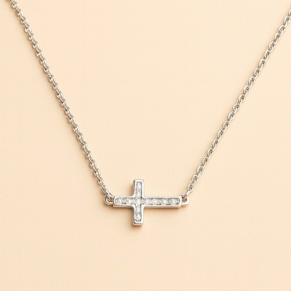 Producto - Conjunto Cruz - Micropave - Plata 925