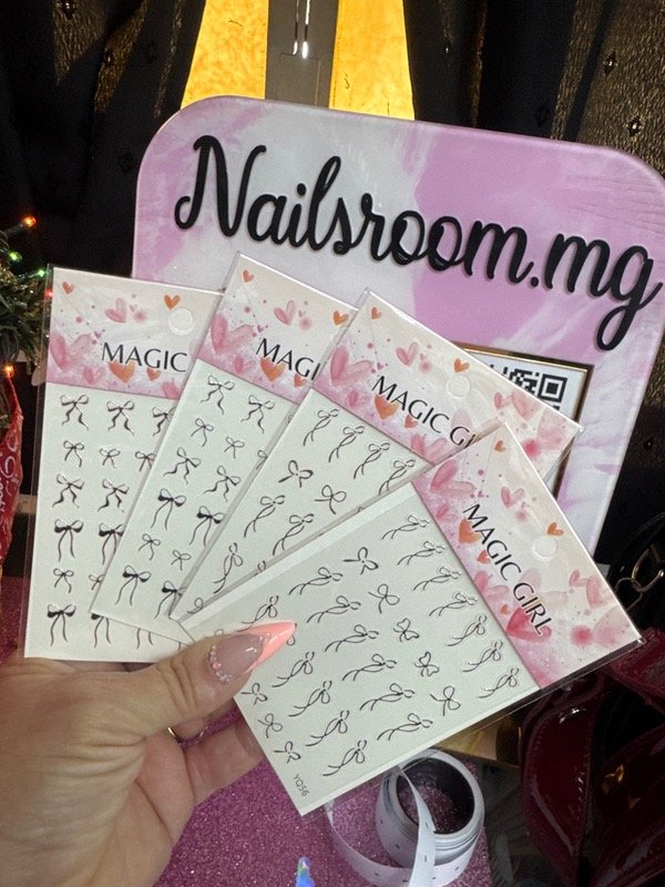 Producto - Stickers moños dorados o plateados surtidos sin eleccion