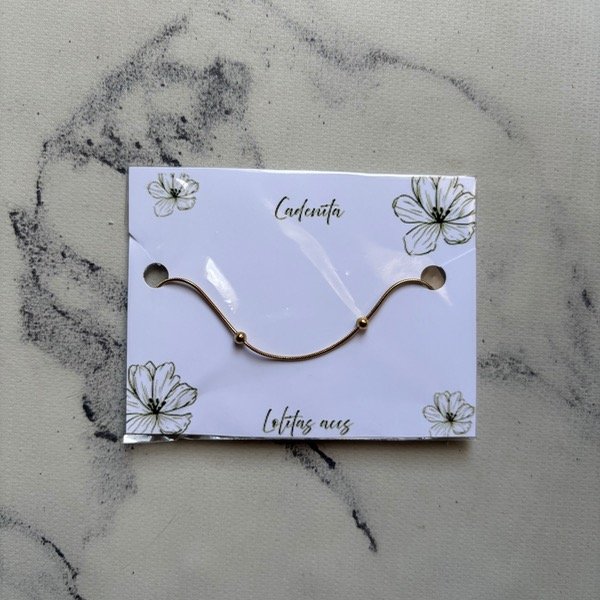 Producto - Cadenita lisa con bolitas (dorado)