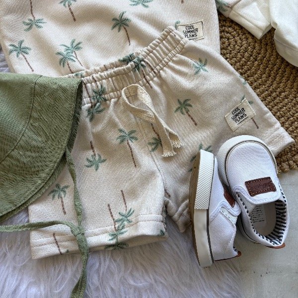 Producto - Short playa en color BEIGE línea NIÑOS 4 Al 16 - 0