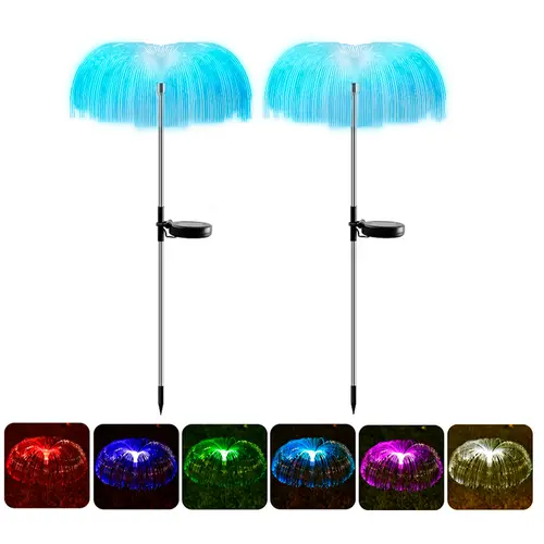 Producto - Lampara Medusa recargable solar -bat 600mah -con estaca -Gadnic (LUZEME16)