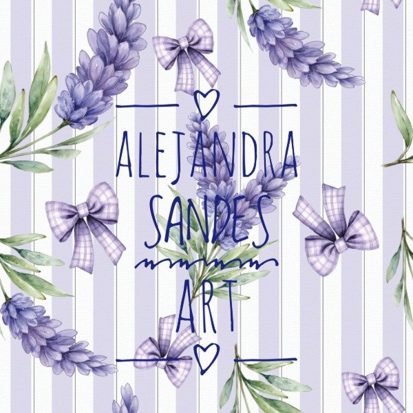 Producto - Tela Lavandas fondo rayado