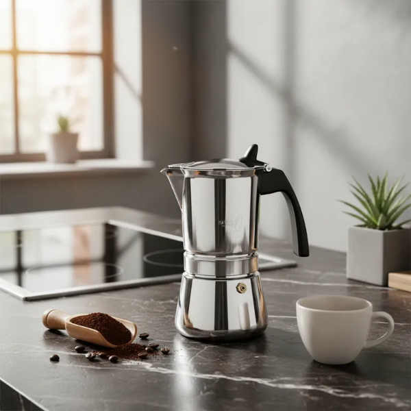 Producto - Fagor Etnica Cafetera 4 Tazas Acero Inoxidable