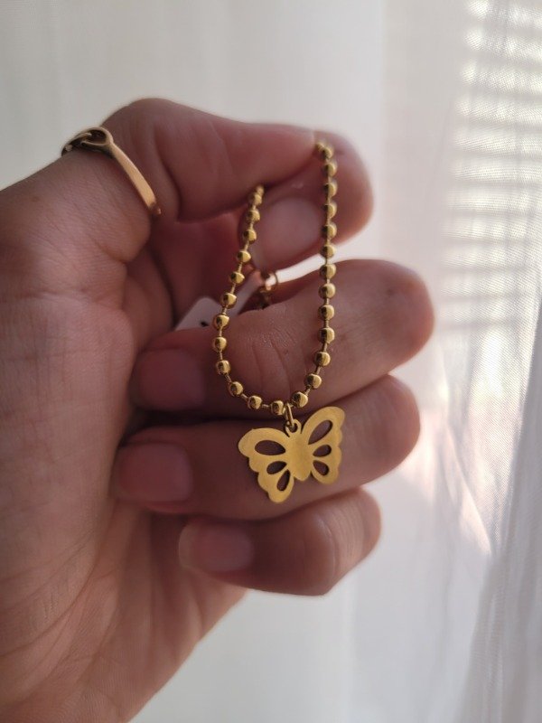 Producto - Pulserita mini bolitas + mariposa AD