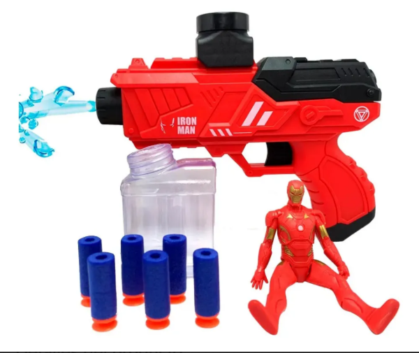 Producto - Pistola Lanza Dardos Y Balas hidrogel 2en1 + Muñeco De Accion - 0