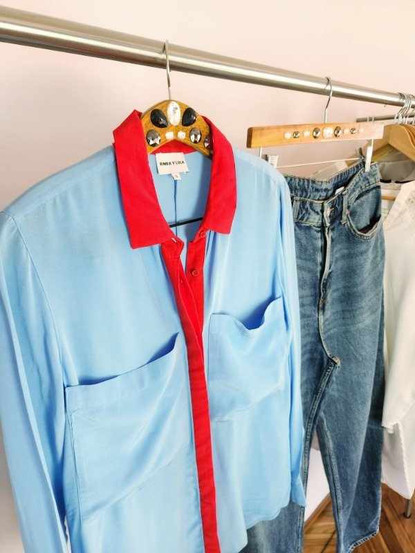 Producto - Camisa azul y roja BIMBA Y LOLA