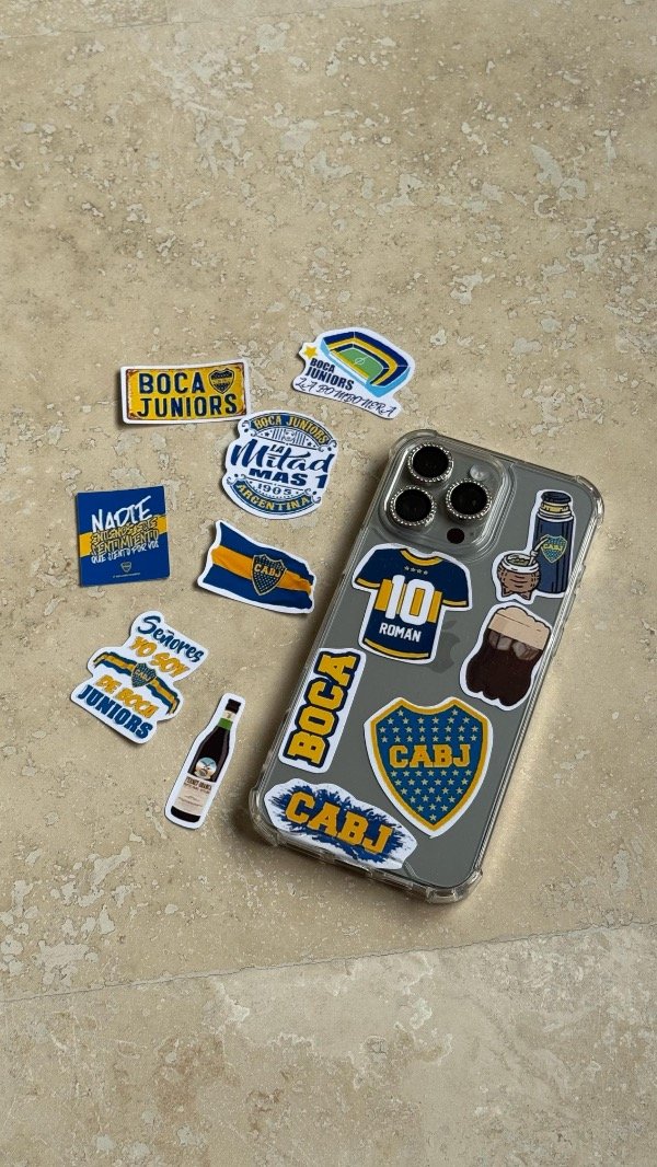 Producto - Case Boca - Funda + 8 Stickers a eleccion