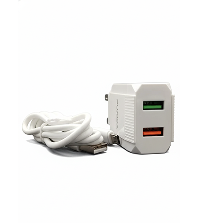 Producto - Cargador Carga Rapida   Puxida 2 Usb 3,1 a Blanco - 1