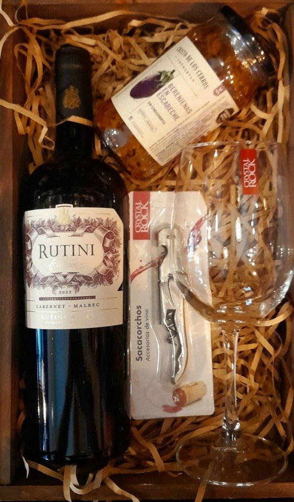 Producto - Rutini 750ml + Copa Y Delicatessen - Box De Madera
