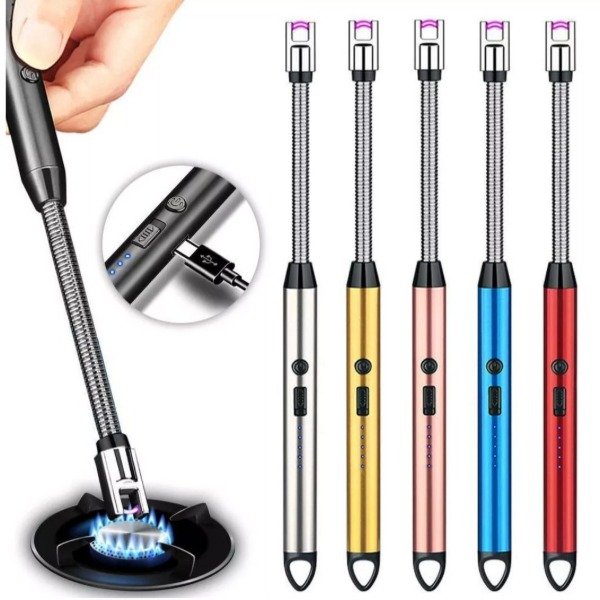 Producto - Encendedor Electrico Chispero Flexible Arco Plasma Recargable USB 383