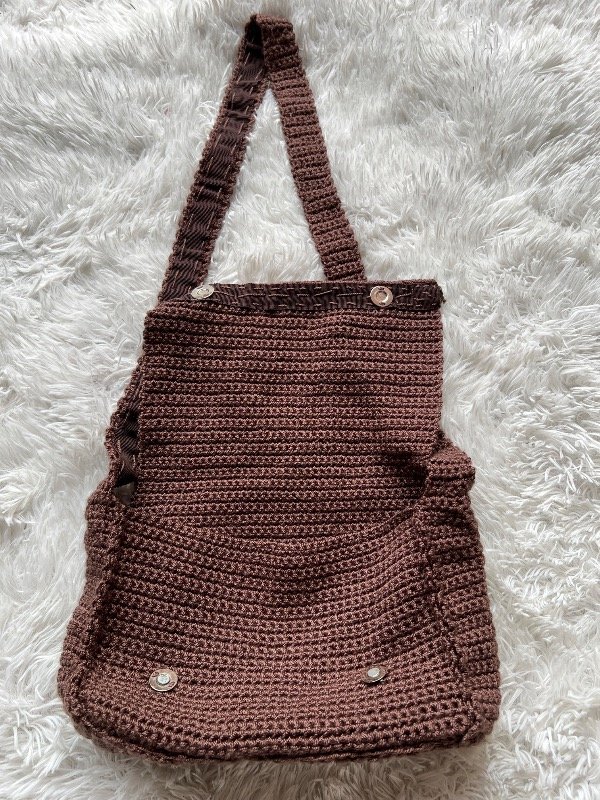 Producto - Mini Morral crochet chocolate - 4