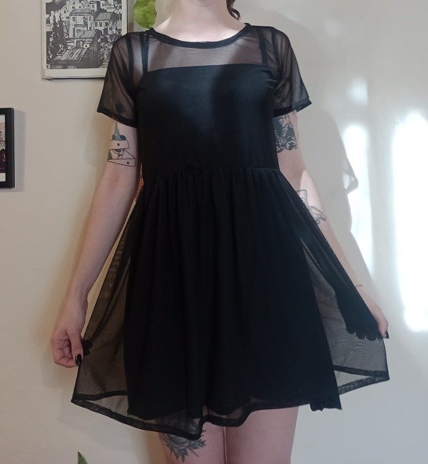 Producto - Vestido corto de microtul