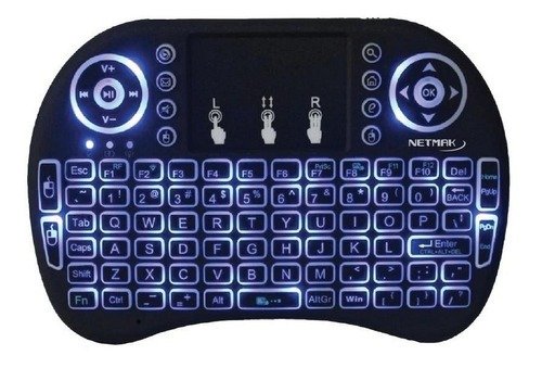 Producto - Mini Teclado Inalambrico Netmak NM-KB980B Retroiluminado - 1