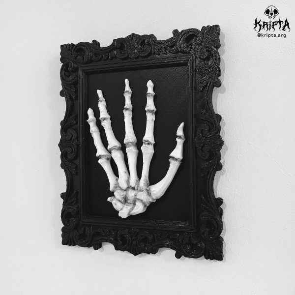 Producto - Marco gótico 3D - Mano Esquelética
