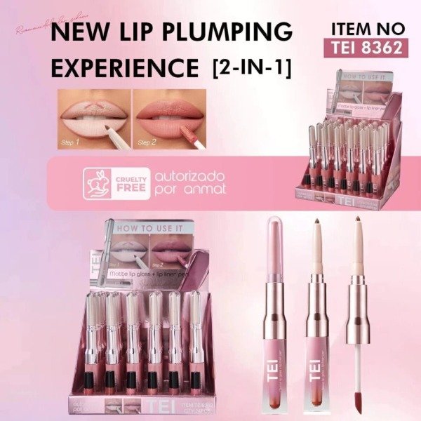 Producto - LIP COMBO 2 en 1- labial liq matte / delineador TEI