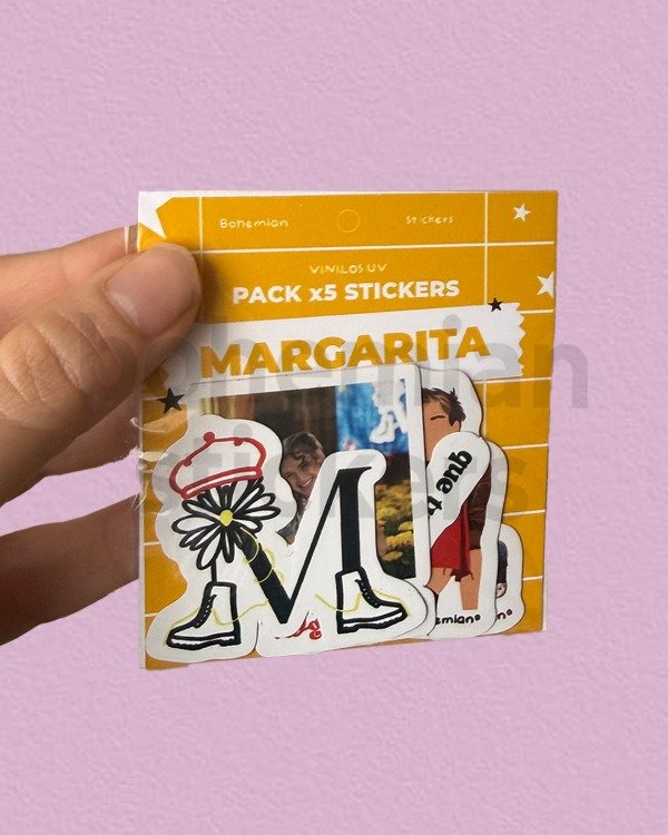 Producto - Pack MARGARITA x5 stickers - Margarita