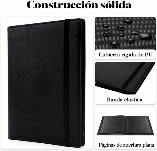 Producto - Binder Carpeta 8 360 Cartas Tcg Standard Negra - 1