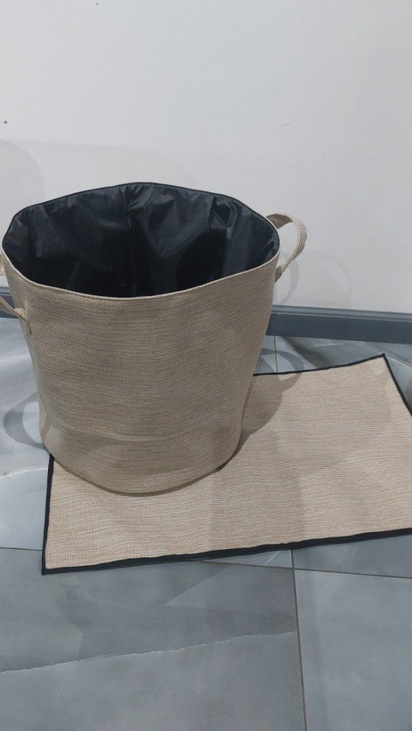 Producto - Cesto organizador de ropa/juguetes + alfombra